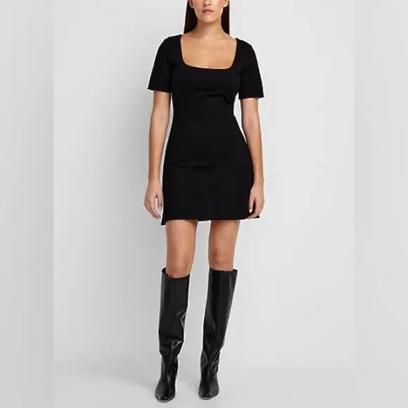 black stern mini dress from staud STAUD Mini Ilana Dress Black main image 0